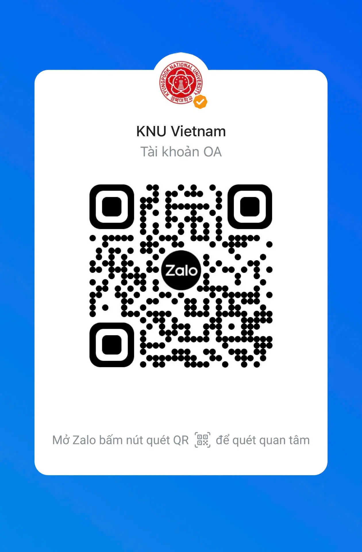 Chat Zalo Trang thông tin chính thức của Kyungpook National University Program